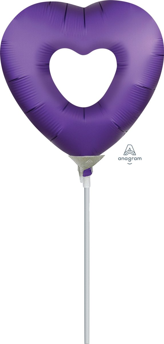 Purple Royale Open Heart 8" - (Flat). 3877102 - FestiUSA