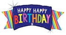 Rainbow Birthday Banner 46" 35850 (Single Pack) - FestiUSA