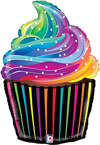 Rainbow Cupcake 27" - (Single Pack). 35856 - FestiUSA