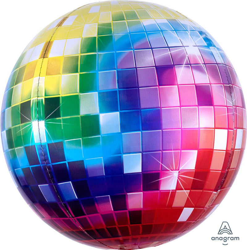 Rainbow Disco Ball Orbz 15" - (Single Pack). 3846901 - FestiUSA