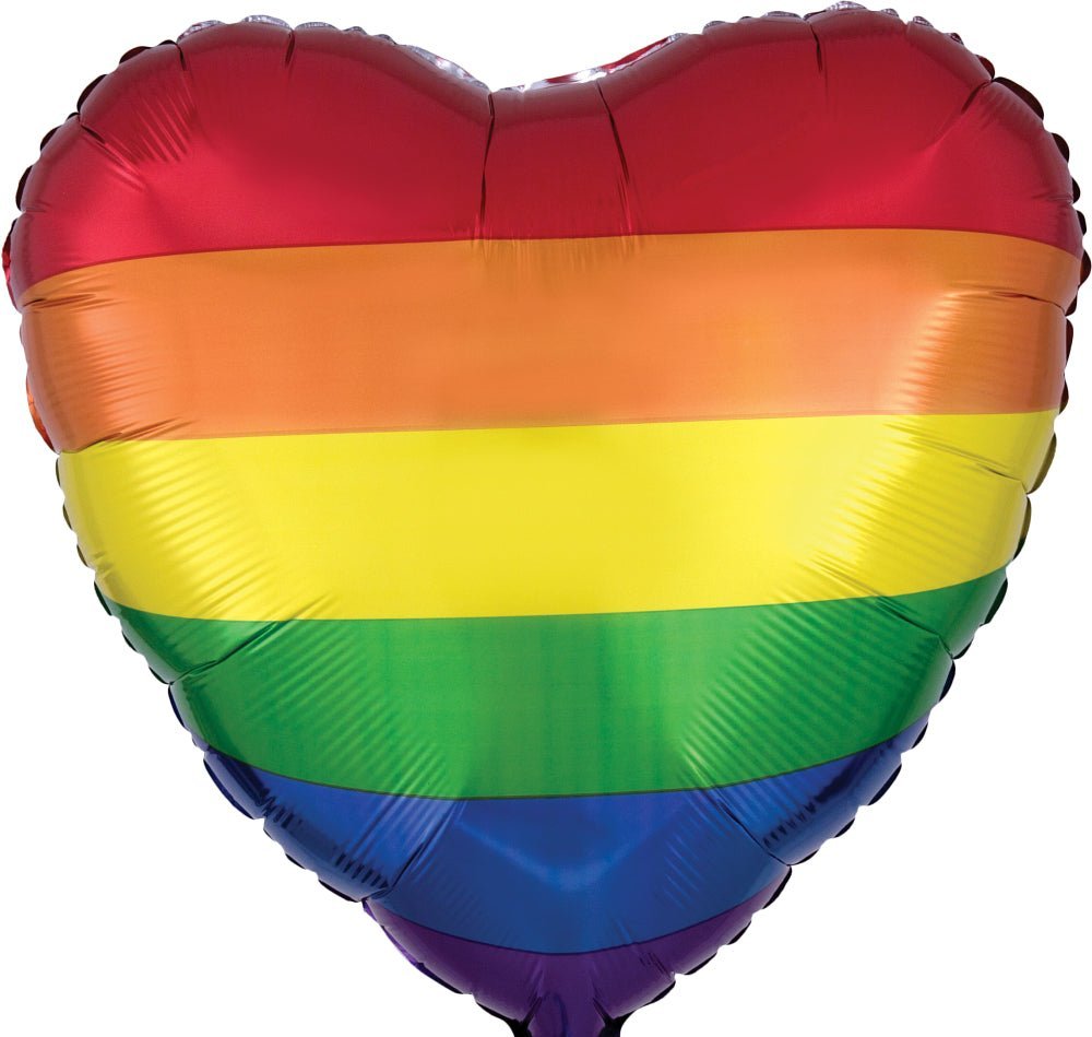 Rainbow Fun Heart 17" - (Single Pack). 3790901 - FestiUSA