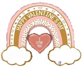 Rose Gold Valentine Rainbow 29" - (Single Pack). 25071 - FestiUSA