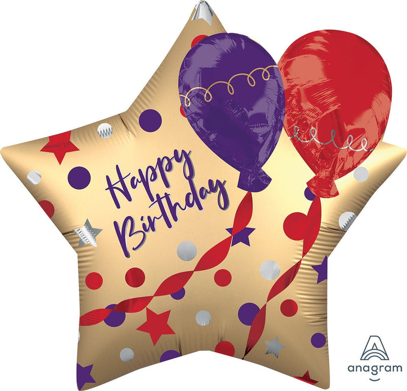 Satin Birthday Balloons 28” - (Single Pack). 4125301 - FestiUSA