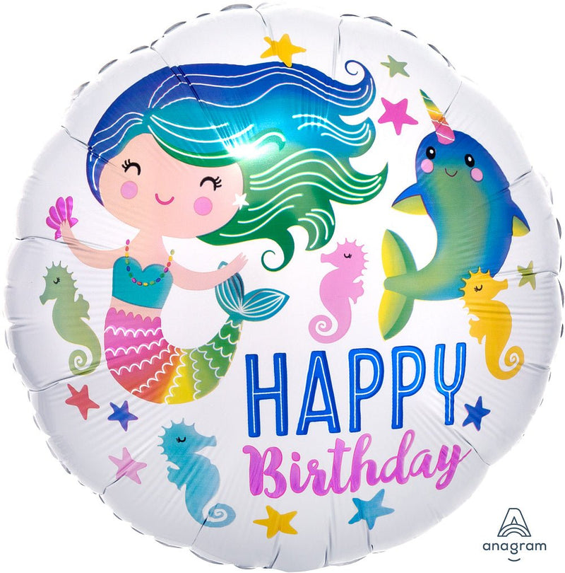 Sea Life Happy Birthday 17" - (Single Pack). 3855401 - FestiUSA