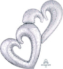 Silver Interlocking Hearts 53" - (Single Pack). 3130201 - FestiUSA