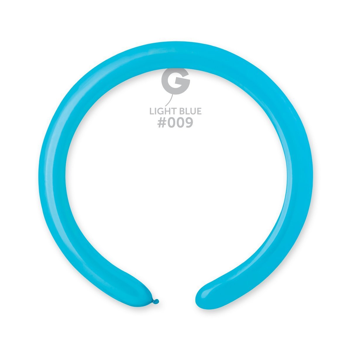 Solid Balloon Light Blue D4(260)-009 2" - FestiUSA