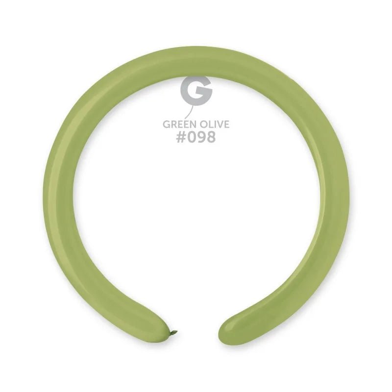 Solid Balloon Olive Green D4(260)-098 2" - FestiUSA