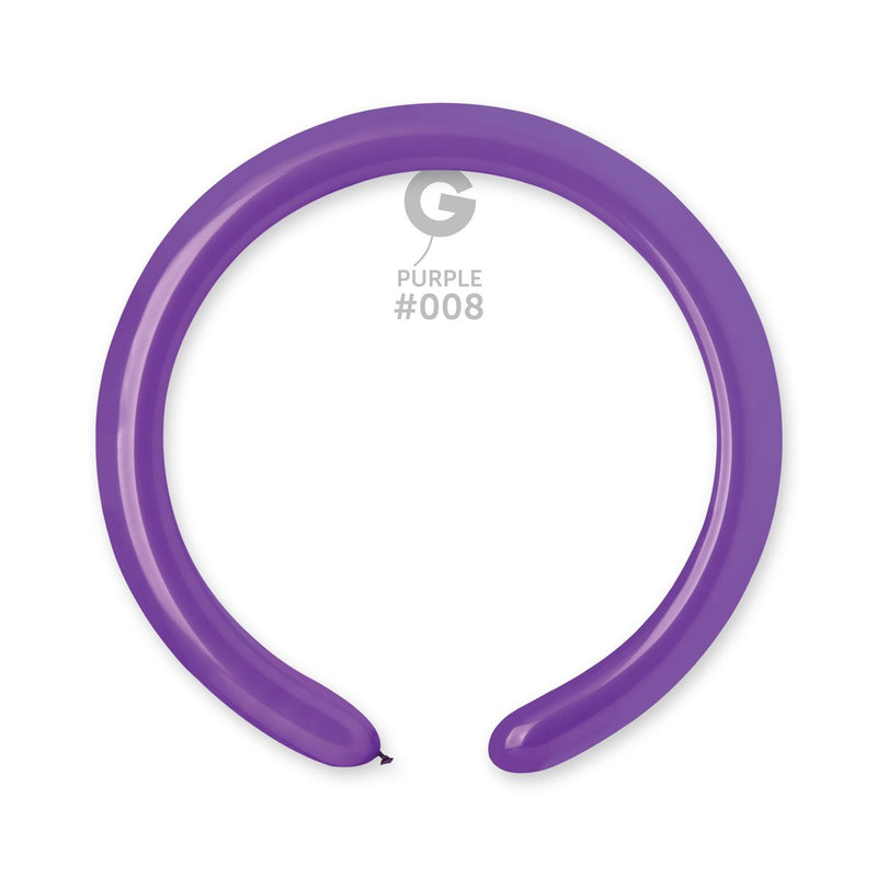 Solid Balloon Purple D4(260)-008 2" - FestiUSA