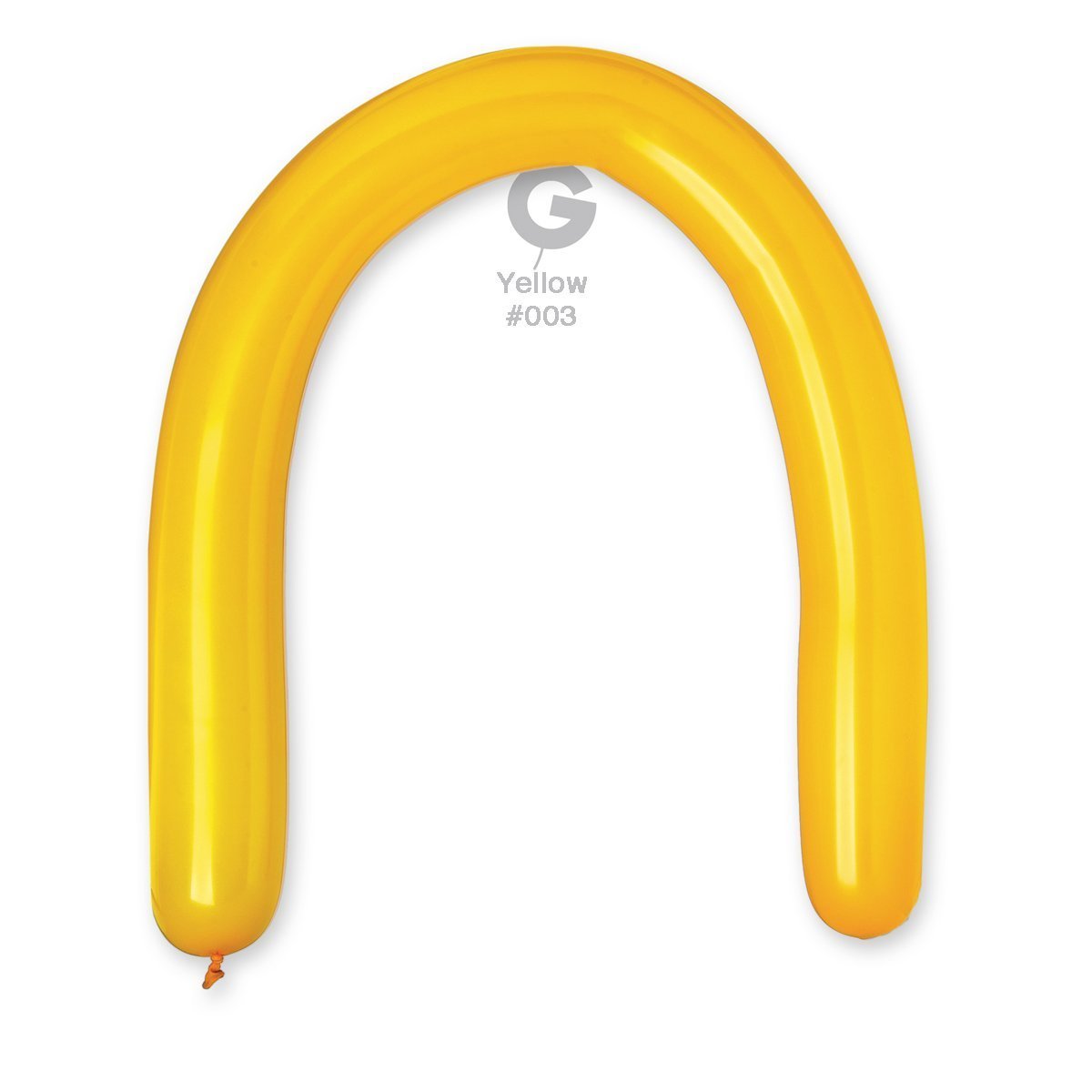 Solid Balloon Yellow D4(260)-003 2" - FestiUSA