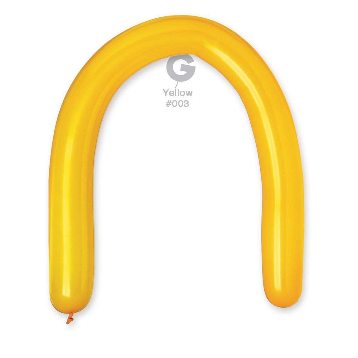 Solid Balloon Yellow D4(260)-003 2" - FestiUSA