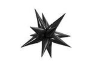 Starburst Black 3D Foil Balloon - 26" in. - FestiUSA