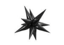 Starburst Black 3D Foil Balloon - 26" in. - FestiUSA