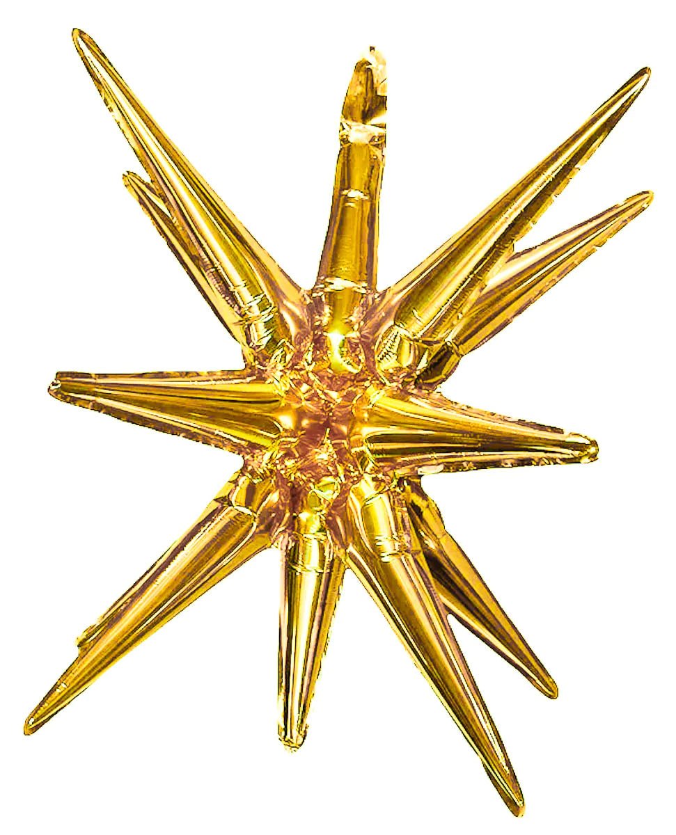Starburst Gold 3D Foil Balloon - 22" in. - FestiUSA