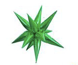 Starburst Green 3D Foil Balloon - 40" in. - FestiUSA