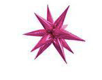 Starburst Hot Pink 3D Foil Balloon - 26" in. - FestiUSA