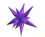Starburst Purple 3D Foil Balloon - 40" in. - FestiUSA