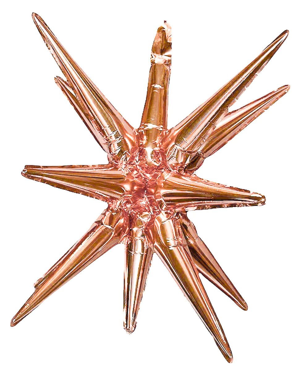 Starburst Rose Gold 3D Foil Balloon - 22" in. - FestiUSA