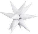 Starburst White 3D Foil Balloon - 26" in. - FestiUSA
