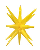 Starburst Yellow 3D Foil Balloon - 22" in. - FestiUSA