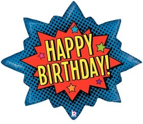 Superhero Birthday Burst 32" - (Single Pack) 35558 - FestiUSA