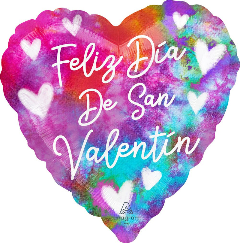 Tie-Dye Spanish Valentine 17" - (Single Pack). 4369201 - FestiUSA
