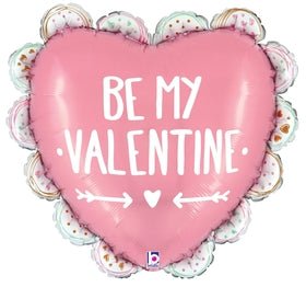 Valentine Doodle Ruffle Heart 29" - (Flat). 25151 - FestiUSA