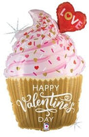 Valentine Golden Cupcake 31" - (Flat). 25152 - FestiUSA