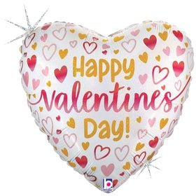 Valentine Ombre Hearts 18" - (Flat). 26156 - FestiUSA