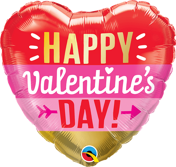Valentine's Day Arrow Stripes 18" - (Flat). 16689 - FestiUSA