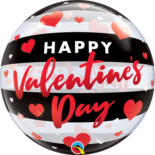 Valentine's Day Black Stripes 22" - (Single Pack). 16578 - FestiUSA