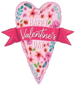 Watercolor Valentine Banner Heart 29" - (Flat). 35922 - FestiUSA